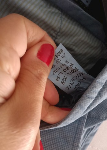 Düğmeli Mavi Erkek Denim Pantolon - Görsel 4