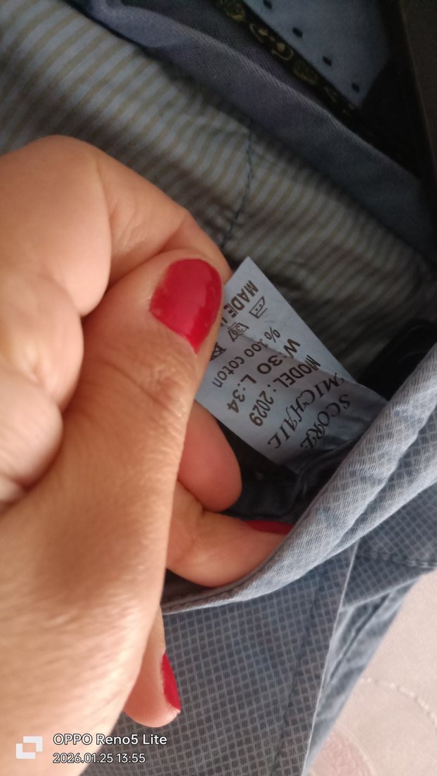 Düğmeli Mavi Erkek Denim Pantolon - Görsel 4