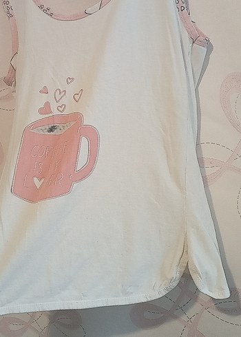 Dantel Detaylı Beyaz Hamile Kolsuz Tişört - Görsel 2
