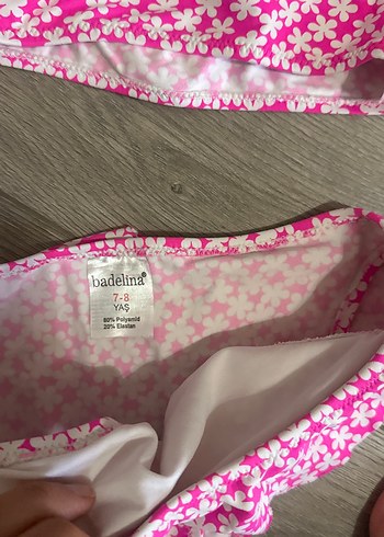 Diğer Çiçek Desenli Pembe Kız Bikini