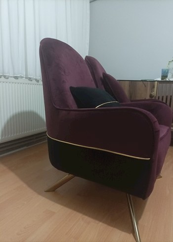 Bordo Modern Klasik Koltuk Kılıfı - Görsel 2