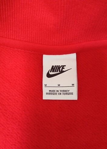 NIKE Kırmızı fermuarlı Sweatshirt