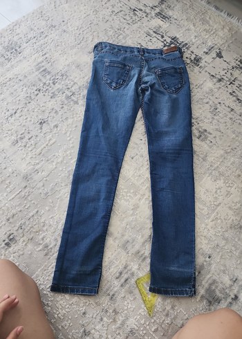 mavi düşük bel pantolon - Görsel 3