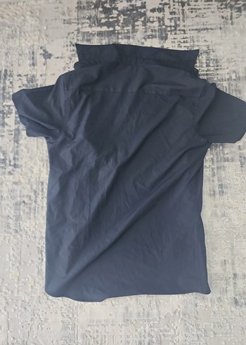 siyah kısa kollu zara gömlek - Görsel 4