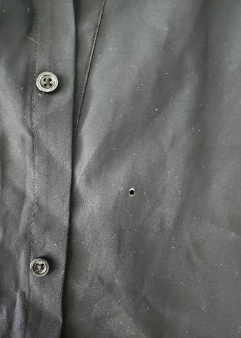 siyah kısa kollu zara gömlek - Görsel 2