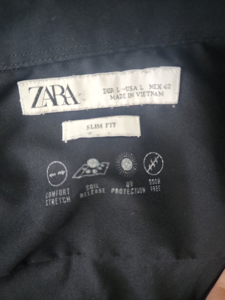 siyah kısa kollu zara gömlek - Görsel 3