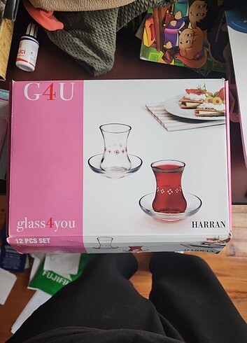 Çiçekli çay bardağı seti çeyizlik
