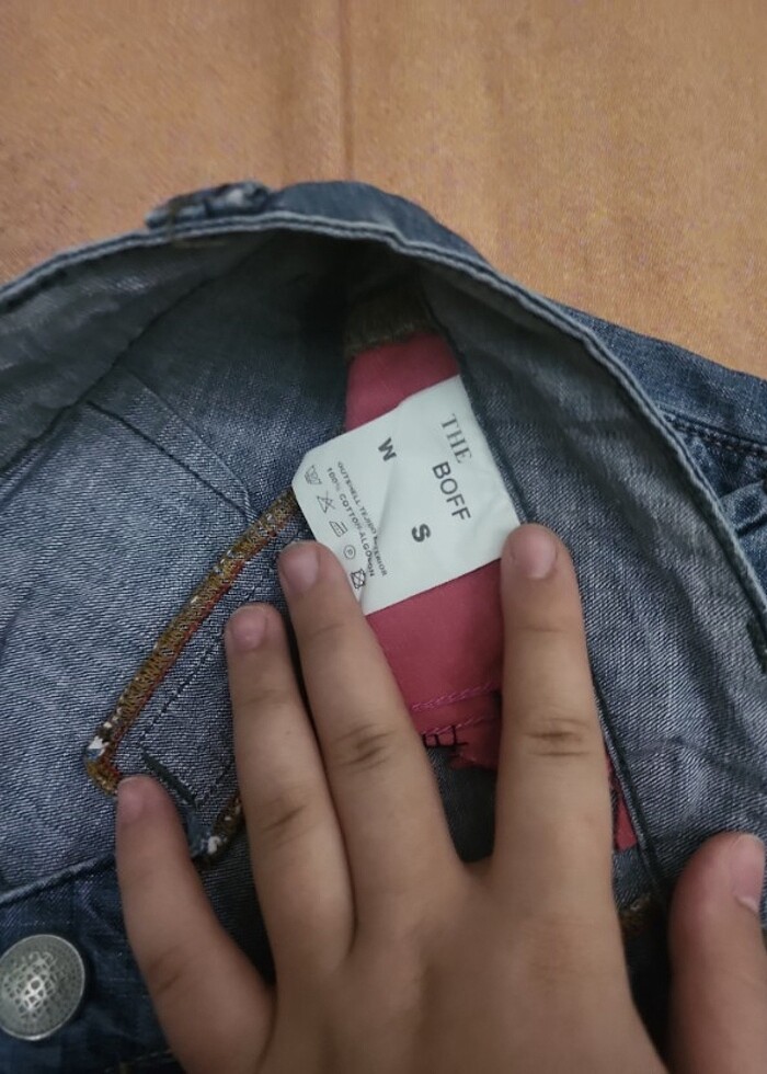 Mini şort mavi vintage - Görsel 3