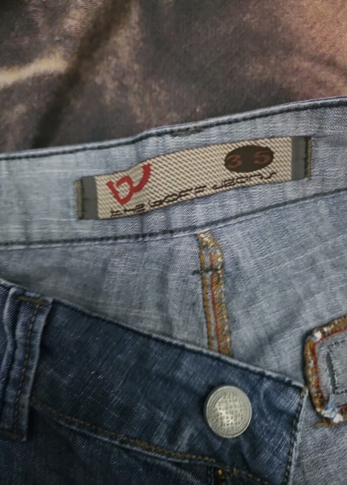 Mini şort mavi vintage - Görsel 5