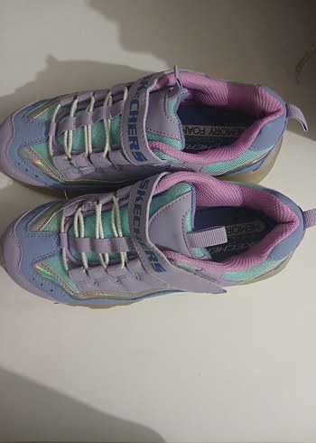 35 Beden mor Renk Skechers Kız Çocuk Bağcıksız Spor Ayakkabı