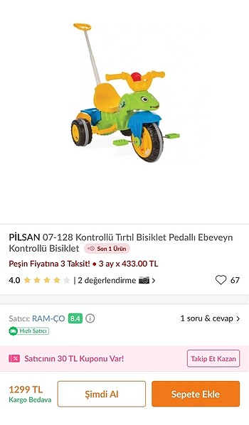 Beden Pilsan denge bisikleti