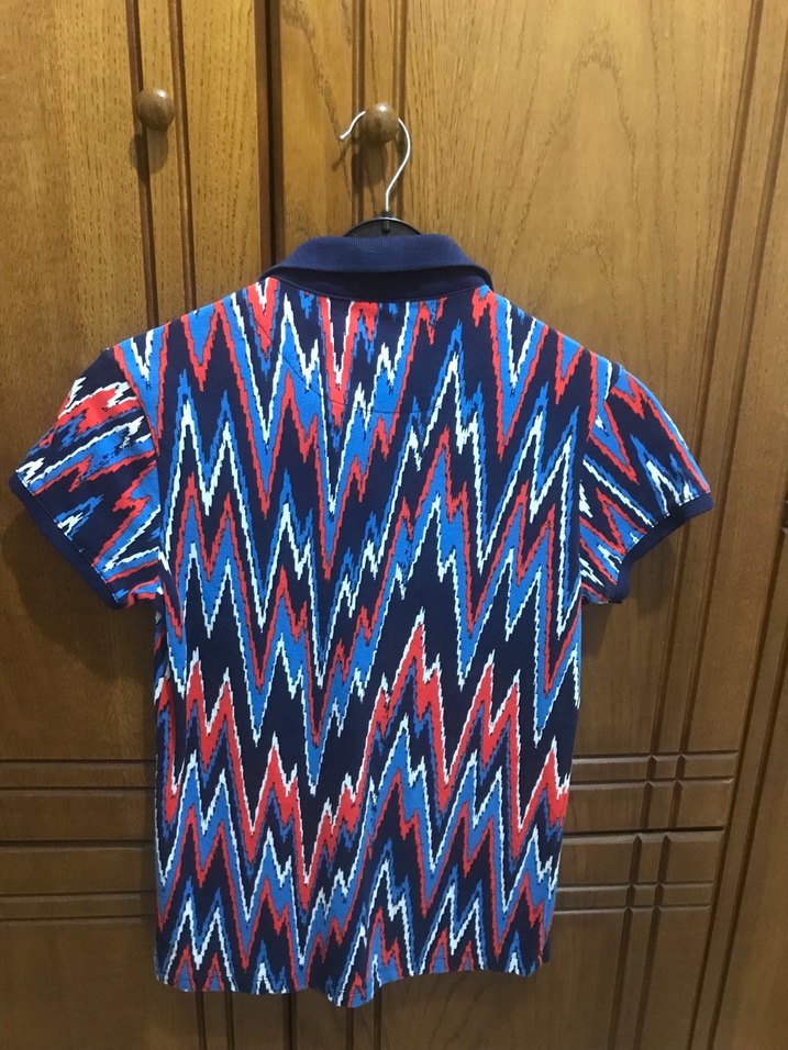 U S Polo Desenli Kadın Polo Tişört - Görsel 3