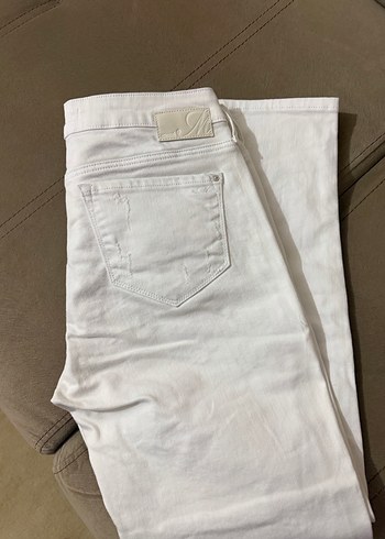 Mavi Jeans marka Düğmeli Beyaz Kadın Kot Pantolon - Görsel 4