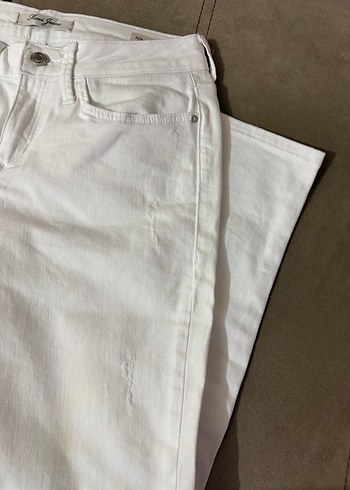 Mavi Jeans marka Düğmeli Beyaz Kadın Kot Pantolon - Görsel 3