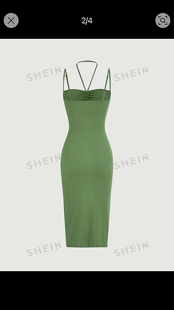 Sheinside Yesil elbise