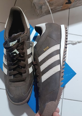 Adidas Kahverengi deri erkek spor Ayakkabı - Görsel 2