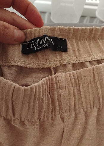 Bej düğmeli alt üst takım tunik ve pantolon 50 beden - Görsel 12