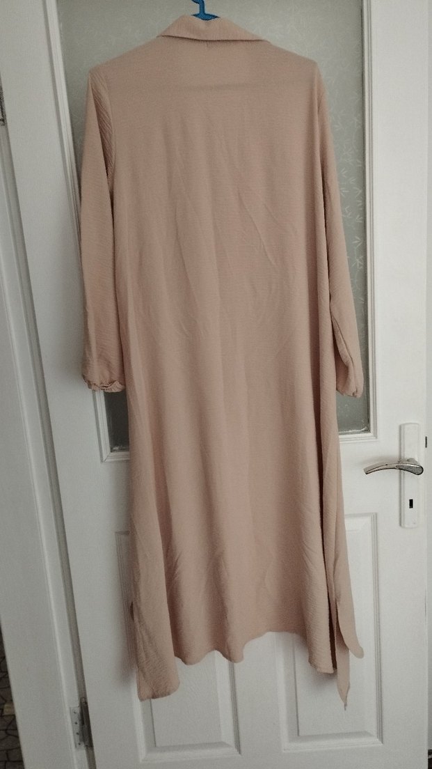 Bej düğmeli alt üst takım tunik ve pantolon 50 beden - Görsel 4