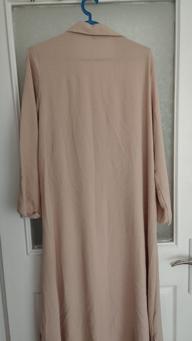 Bej düğmeli alt üst takım tunik ve pantolon 50 beden - Görsel 3