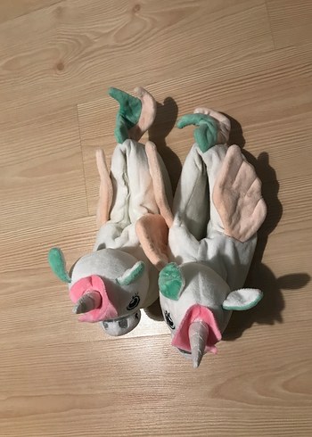 Kızlar için Pembe Unicorn Sıcak Terlikler - Görsel 2