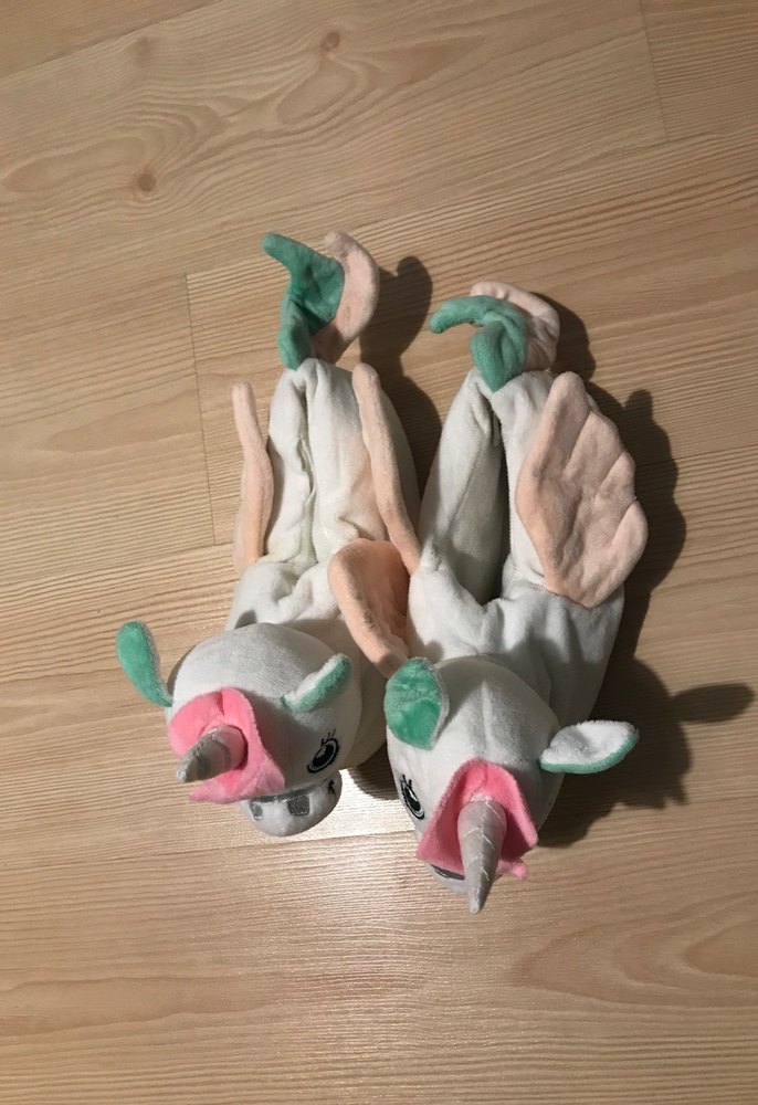 Kızlar için Pembe Unicorn Sıcak Terlikler - Görsel 2