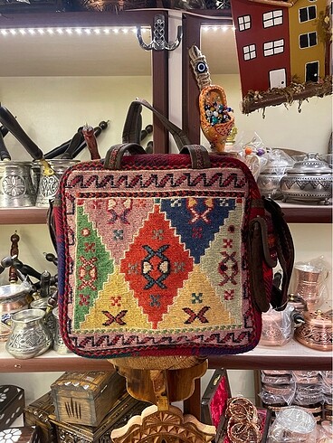 Antika Kilim Desen Çanta