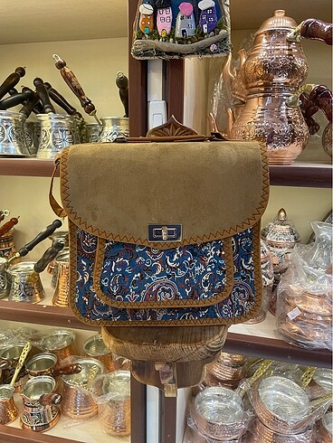 Terme kumaş süet çanta