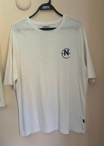 Nautica Erkek Gri Loose Fit Kısa Kollu Tişört
