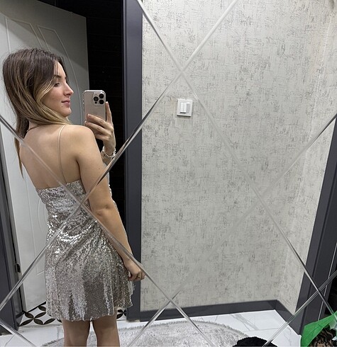 xs Beden gri Renk Zara elbise