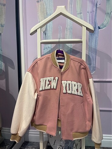Pull and bear pembe kolej ceket