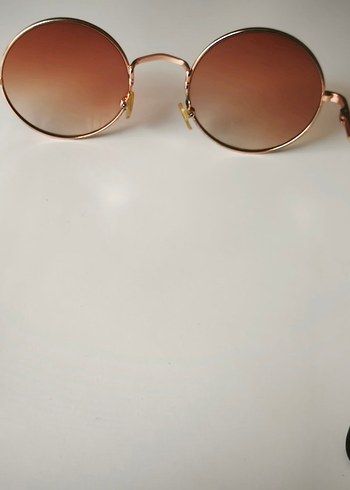 Bej Parlak Tokalı Yuvarlak Kadın Güneş Gözlüğü - Görsel 7