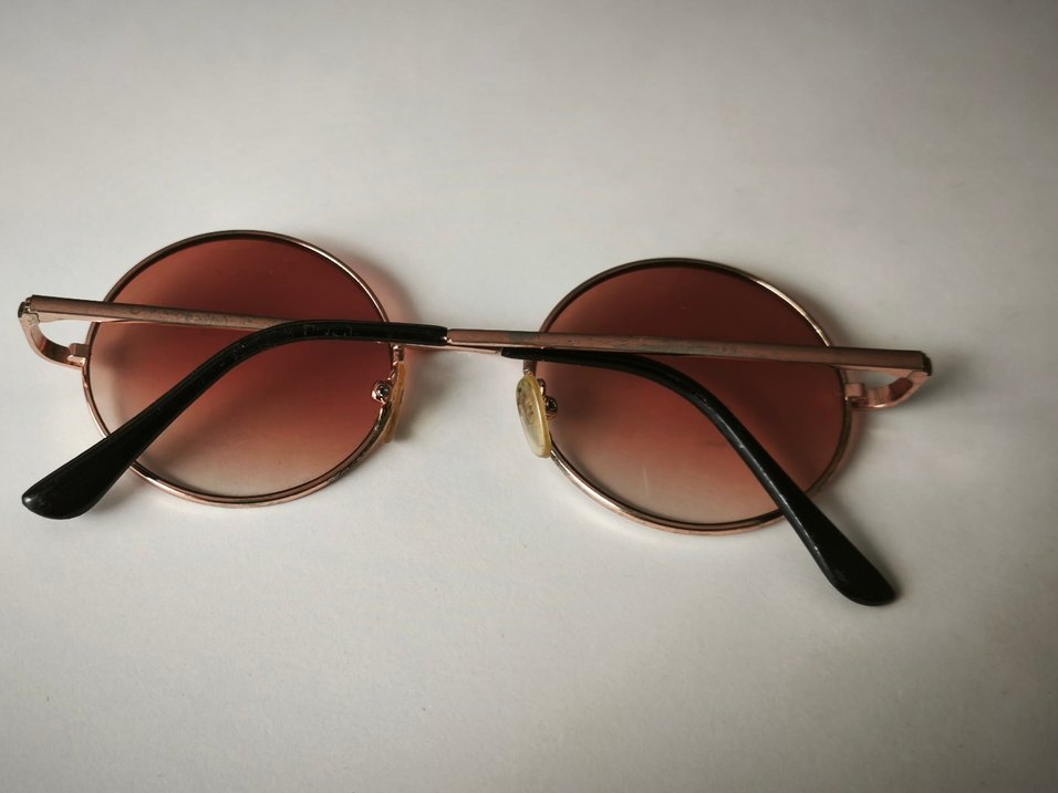 Bej Parlak Tokalı Yuvarlak Kadın Güneş Gözlüğü - Görsel 2