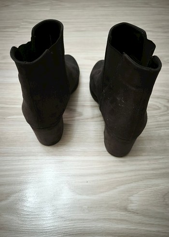 39 Beden Siyah Süet Stiletto Topuklu Kadın Bot