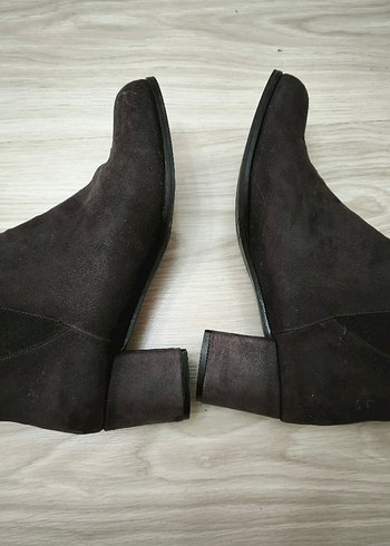 Siyah Süet Stiletto Topuklu Kadın Bot - Görsel 5