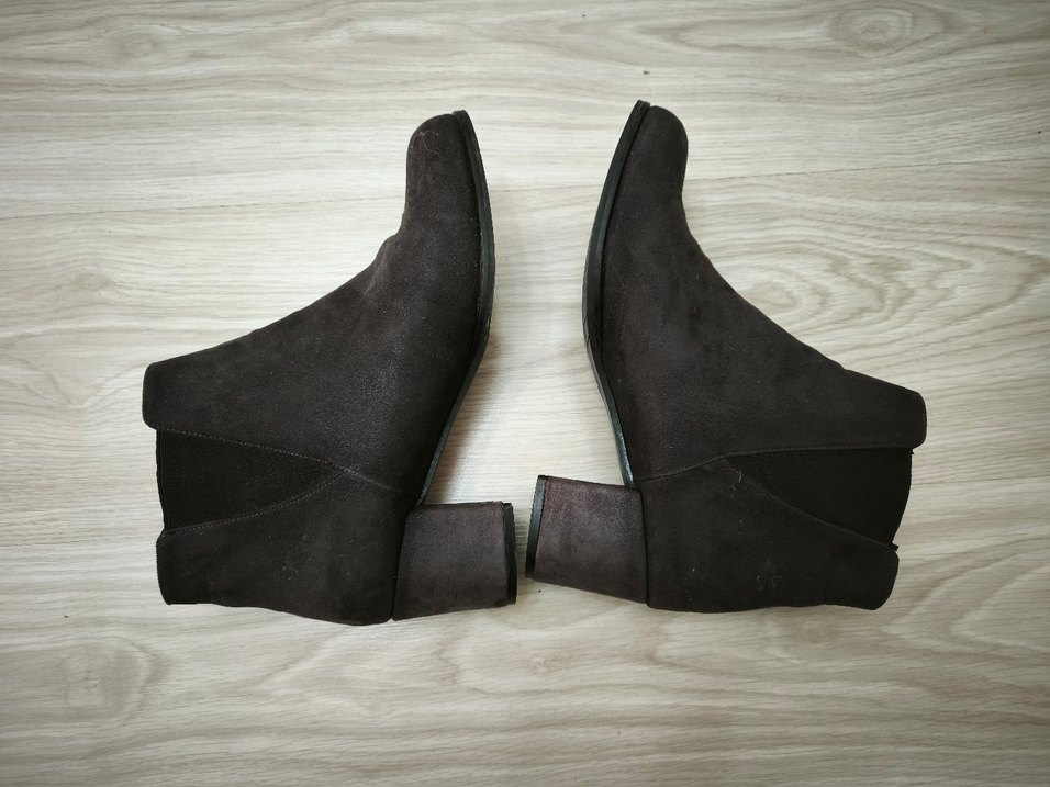 Siyah Süet Stiletto Topuklu Kadın Bot - Görsel 5