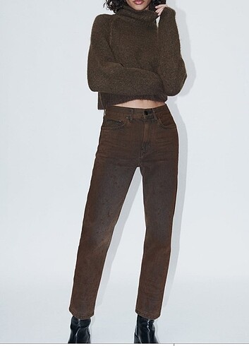 xs Beden kahverengi Renk Zara jean