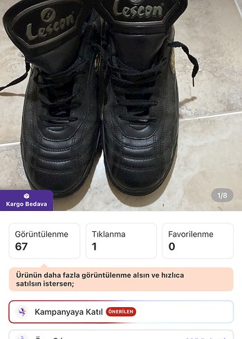 Lescon Lescon Siyah Yılan Desenli Erkek Futbol Ayakkabısı