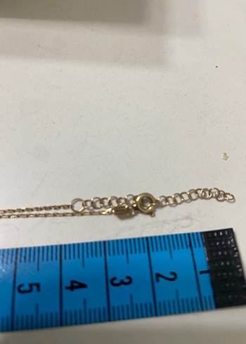 Turkuaz Zincir Detaylı Midi Kolye 925 ayar gümüş - Görsel 5