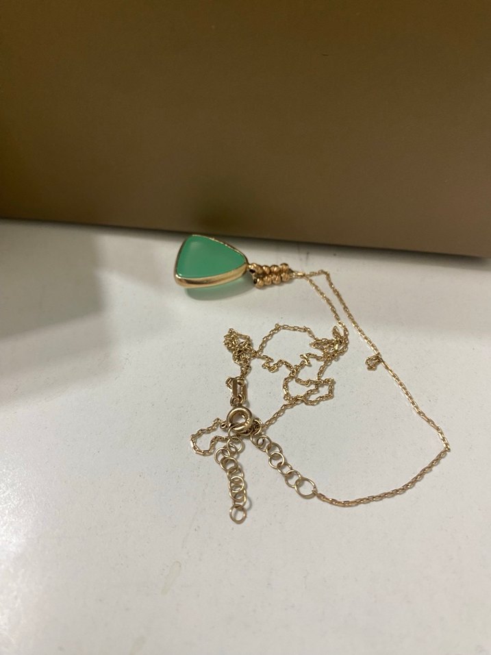 Turkuaz Zincir Detaylı Midi Kolye 925 ayar gümüş - Görsel 4