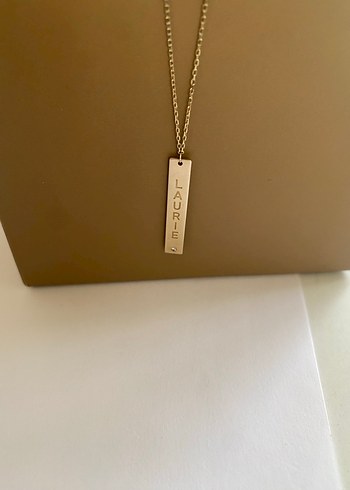 Altın Renk Uzun Zincir İsim Kolyesi - Görsel 2