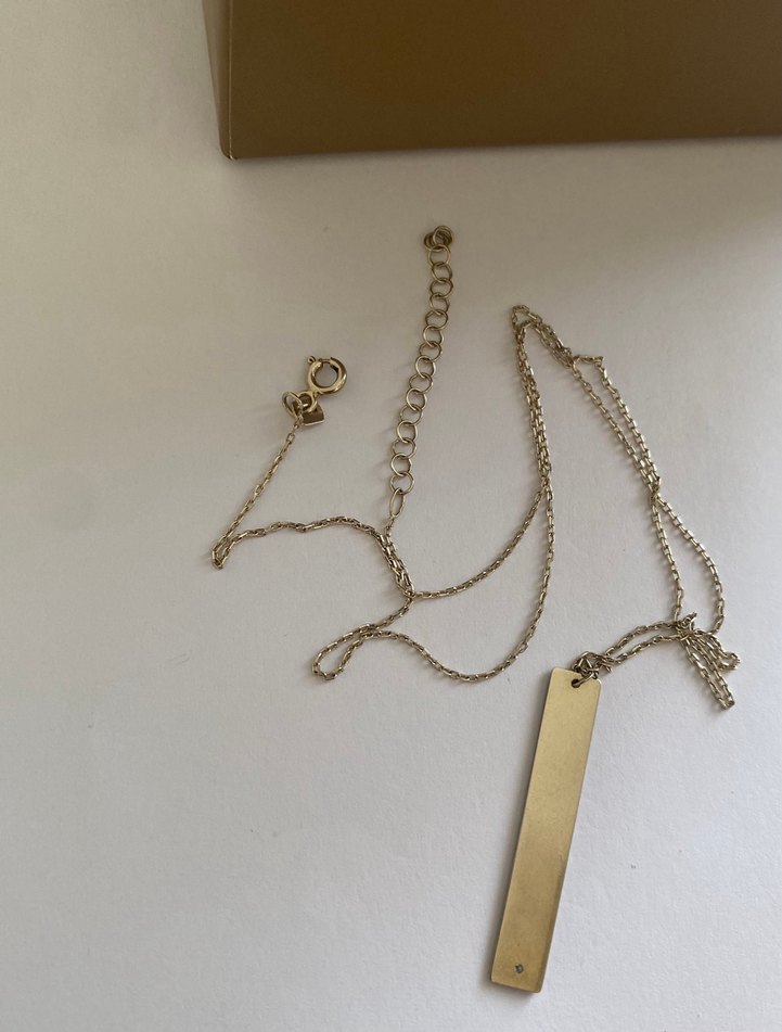 Altın Renk Uzun Zincir İsim Kolyesi - Görsel 3