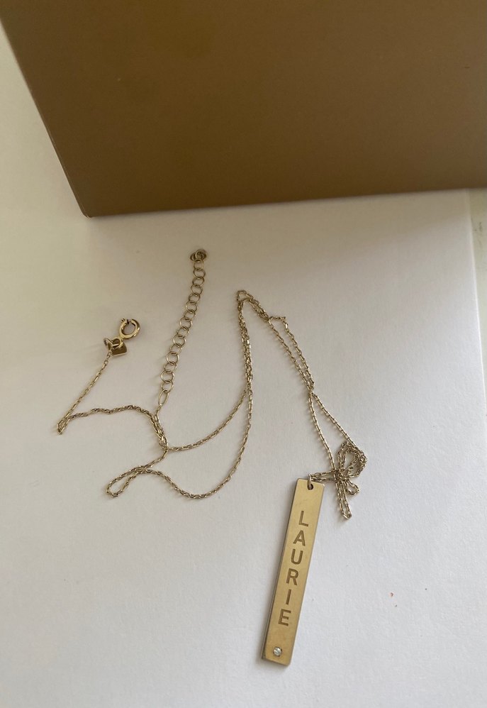 Altın Renk Uzun Zincir İsim Kolyesi - Görsel 5