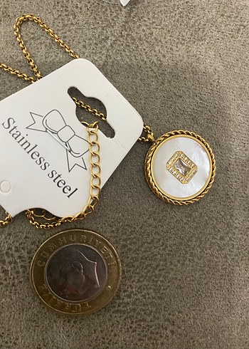 Uzun Zincir Detaylı çelik kararmaz kolye - Görsel 3