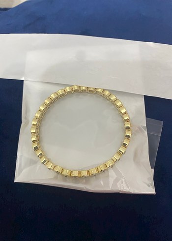 Altın Renkli Noktalı Boncuklu Kadın Bileklik - Görsel 8