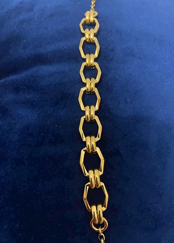 Altın Renk Zincir Detaylı Midi Kadın Kolye - Görsel 5