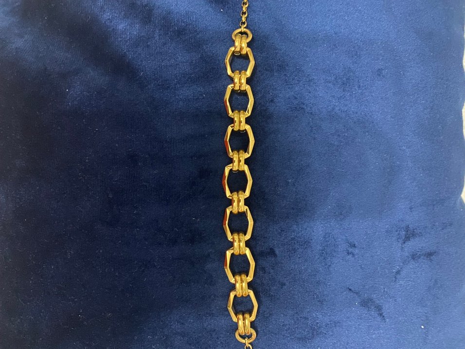 Altın Renk Zincir Detaylı Midi Kadın Kolye - Görsel 4