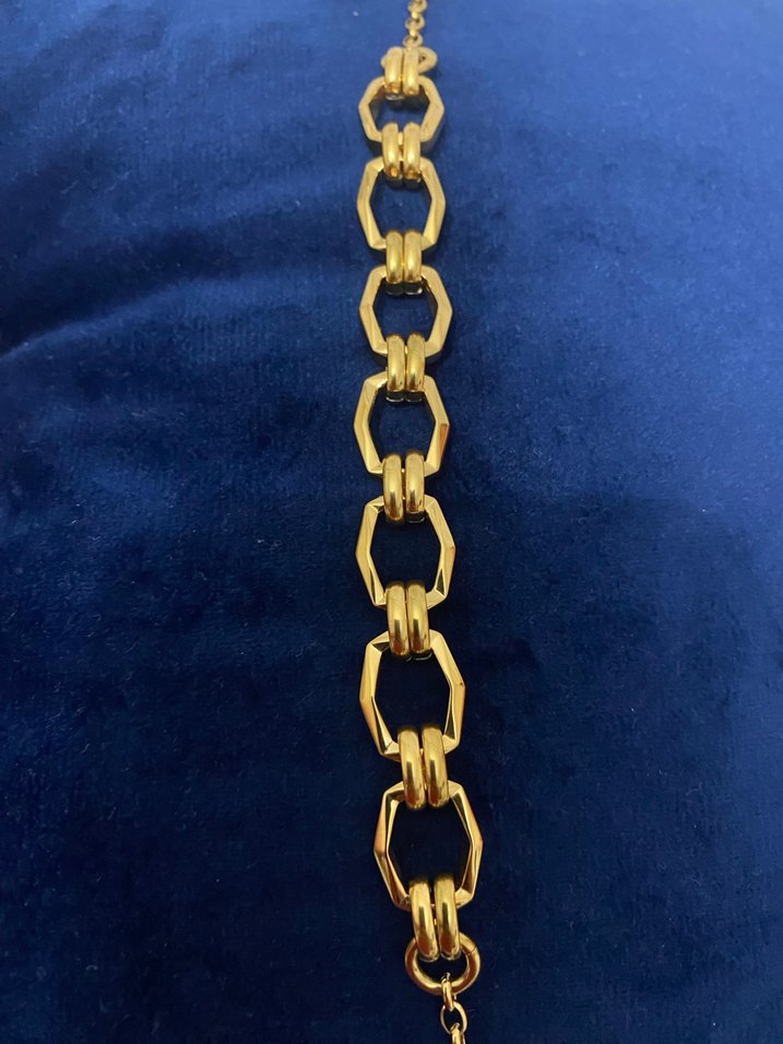 Altın Renk Zincir Detaylı Midi Kadın Kolye - Görsel 5