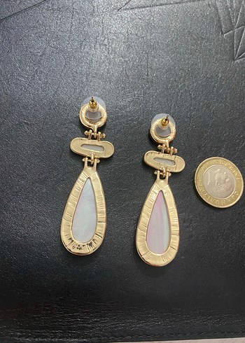 Bej Uzun Boncuklu Bohem Küpe - Görsel 2