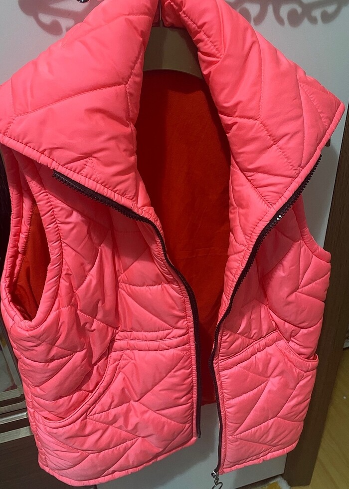 Pembe kapitone yelek - Görsel 2