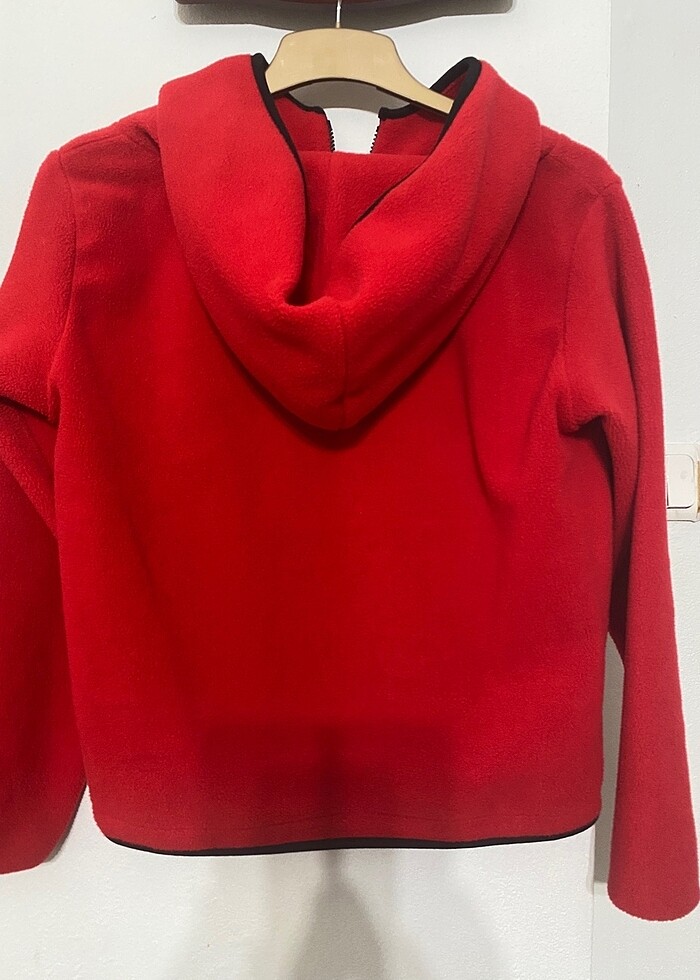 Kırmızı polar kapşonlu orjinal - Görsel 4